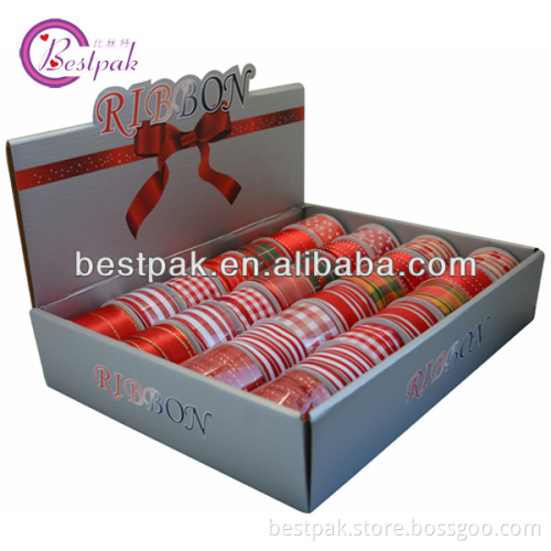 printed christmas decorative red ribbon